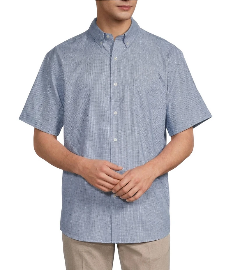 Roundtree & Yorke TravelSmart Easy Care Short Sleeve Solid Dobby Sport Shirt