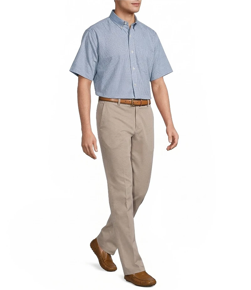 Roundtree & Yorke TravelSmart Easy Care Short Sleeve Solid Dobby Sport Shirt