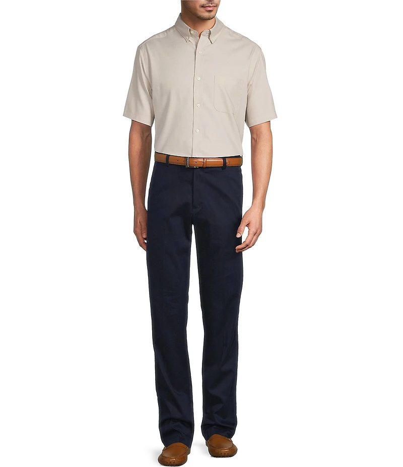 Roundtree & Yorke TravelSmart Easy Care Short Sleeve Solid Dobby Sport Shirt