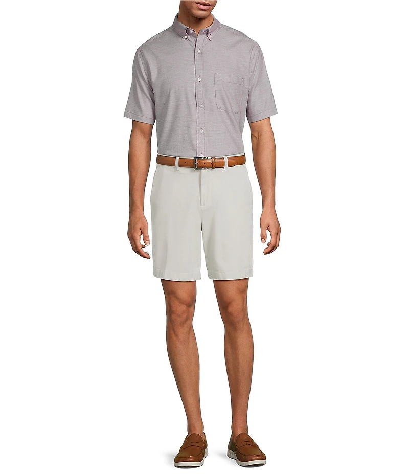 Roundtree & Yorke TravelSmart Easy Care Short Sleeve Solid Dobby Sport Shirt