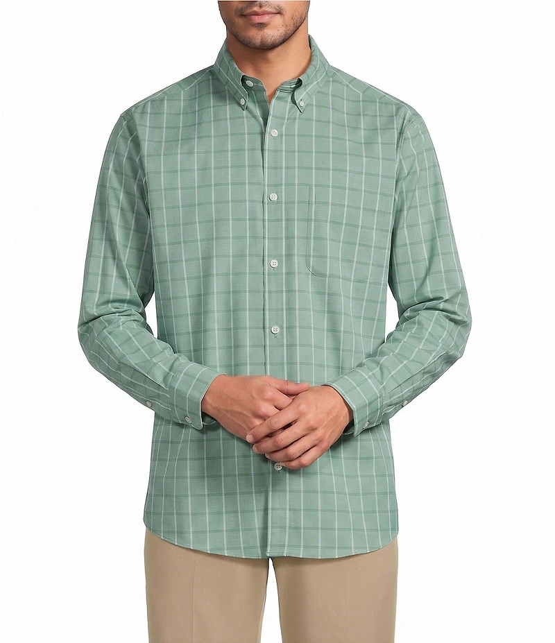Roundtree & Yorke TravelSmart Easy Care Windowpane Sport Shirt