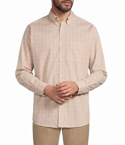 Roundtree & Yorke TravelSmart Easy Care Windowpane Sport Shirt