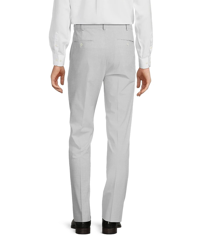 Roundtree & Yorke TravelSmart Flat Front Classic Fit Textured Dress Pants