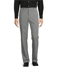 Roundtree & Yorke TravelSmart Flat Front Classic Fit Textured Dress Pants