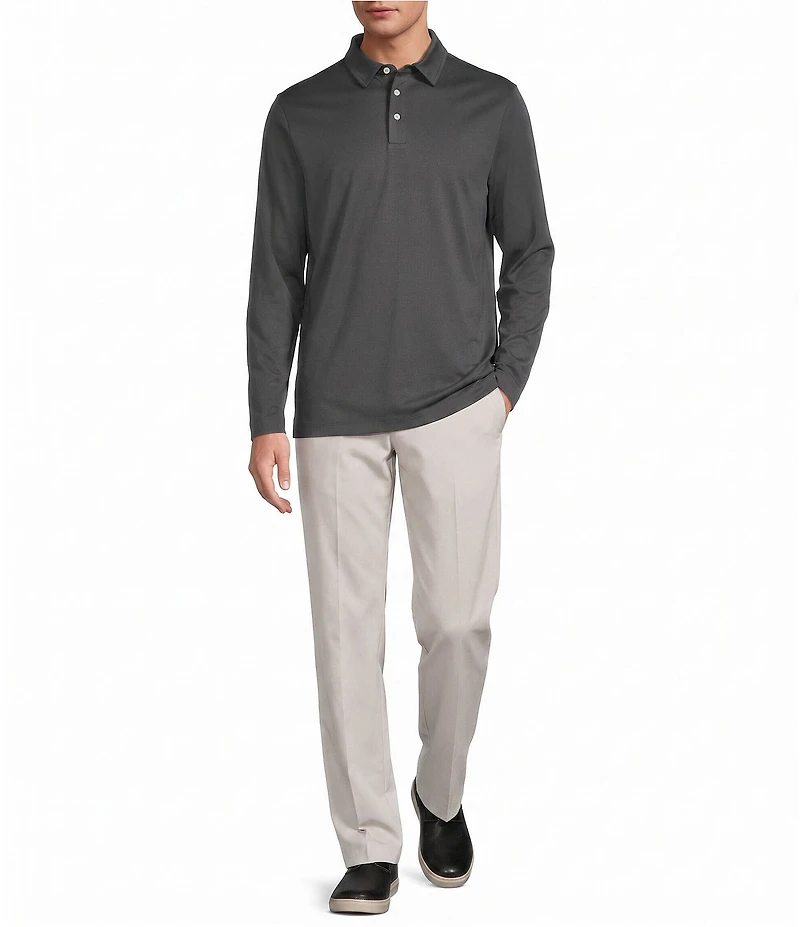 Roundtree & Yorke TravelSmart Long Sleeve Solid Polo