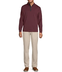 Roundtree & Yorke TravelSmart Long-Sleeve Solid Quarter-Zip Pullover