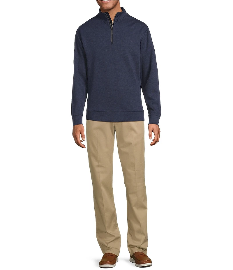 Roundtree & Yorke TravelSmart Long-Sleeve Solid Quarter-Zip Pullover