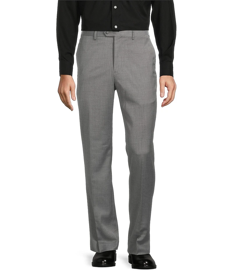 Roundtree & Yorke TravelSmart Luxury Gabardine Ultimate Comfort Classic Fit Non-Iron Flat Front Dress Pants