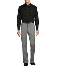 Roundtree & Yorke TravelSmart Luxury Gabardine Ultimate Comfort Classic Fit Non-Iron Flat Front Dress Pants