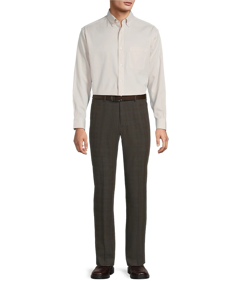 Roundtree & Yorke TravelSmart Luxury Gabardine Ultimate Comfort Classic Fit Non-Iron Dress Pants