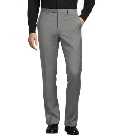Roundtree & Yorke TravelSmart Luxury Gabardine Ultimate Comfort Classic Fit Non-Iron Flat Front Dress Pants