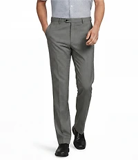 Roundtree & Yorke TravelSmart Luxury Gabardine Ultimate Comfort Classic Fit Non-Iron Flat Front Houndstooth Dress Pants