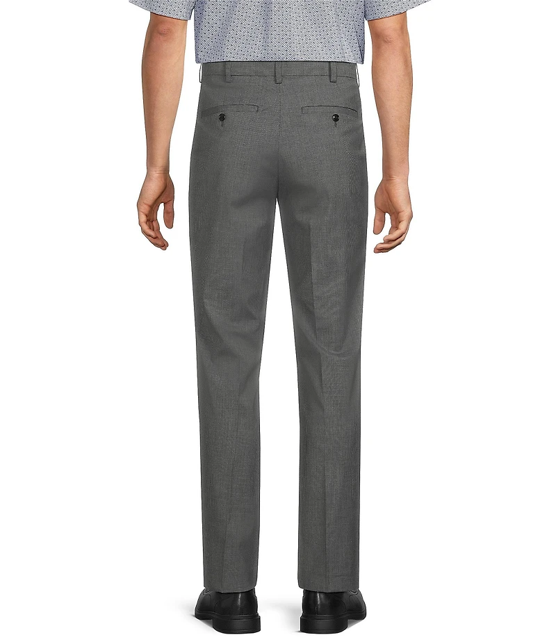 Roundtree & Yorke TravelSmart Luxury Gabardine Ultimate Comfort Classic Fit Non-Iron Flat Front Houndstooth Dress Pants