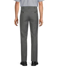 Roundtree & Yorke TravelSmart Luxury Gabardine Ultimate Comfort Classic Fit Non-Iron Flat Front Houndstooth Dress Pants