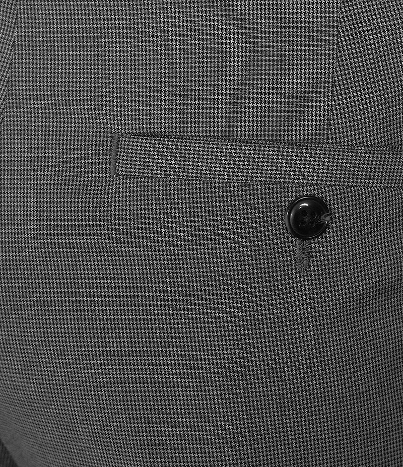 Roundtree & Yorke TravelSmart Luxury Gabardine Ultimate Comfort Classic Fit Non-Iron Flat Front Houndstooth Dress Pants