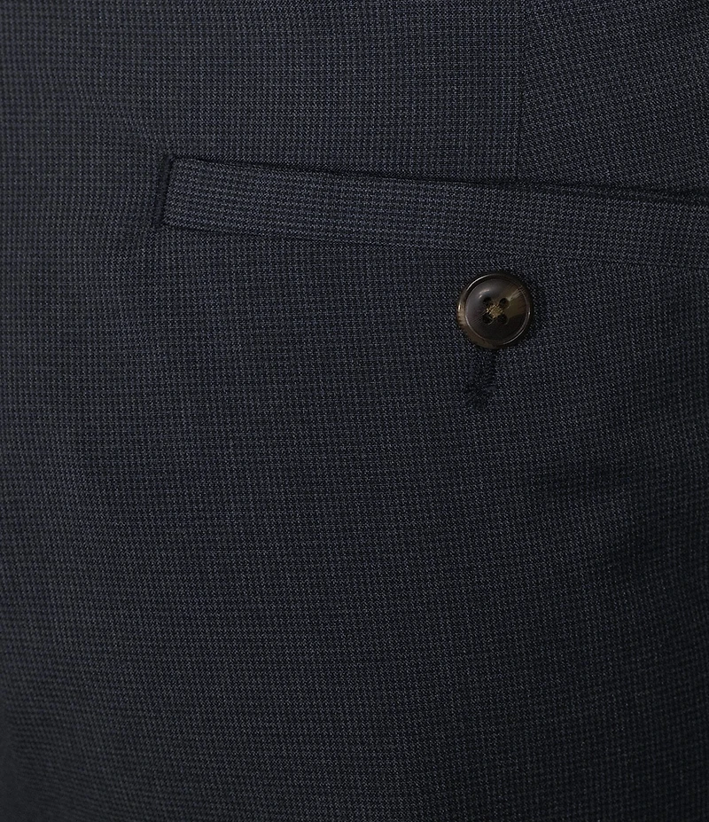Roundtree & Yorke TravelSmart Luxury Gabardine Ultimate Comfort Classic Fit Non-Iron Pleated Houndstooth Dress Pants