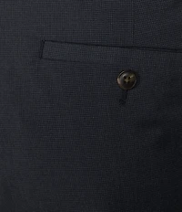 Roundtree & Yorke TravelSmart Luxury Gabardine Ultimate Comfort Classic Fit Non-Iron Pleated Houndstooth Dress Pants