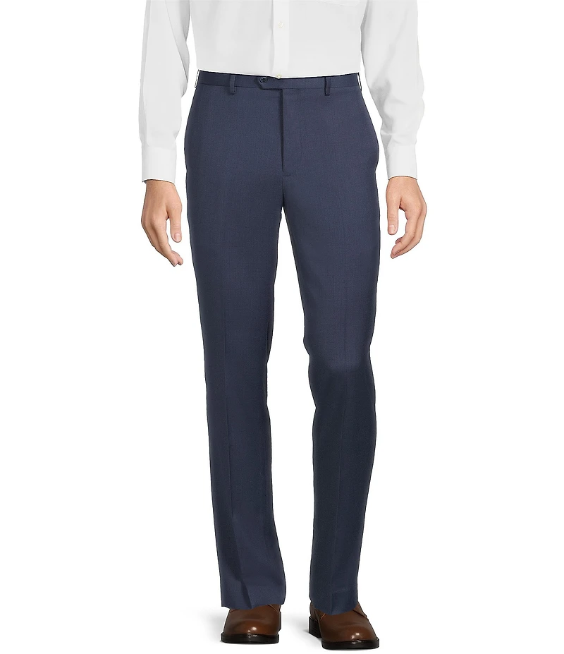 Roundtree & Yorke TravelSmart Luxury Gabardine Ultimate Comfort Straight Fit Non-Iron Flat Front Dress Pants