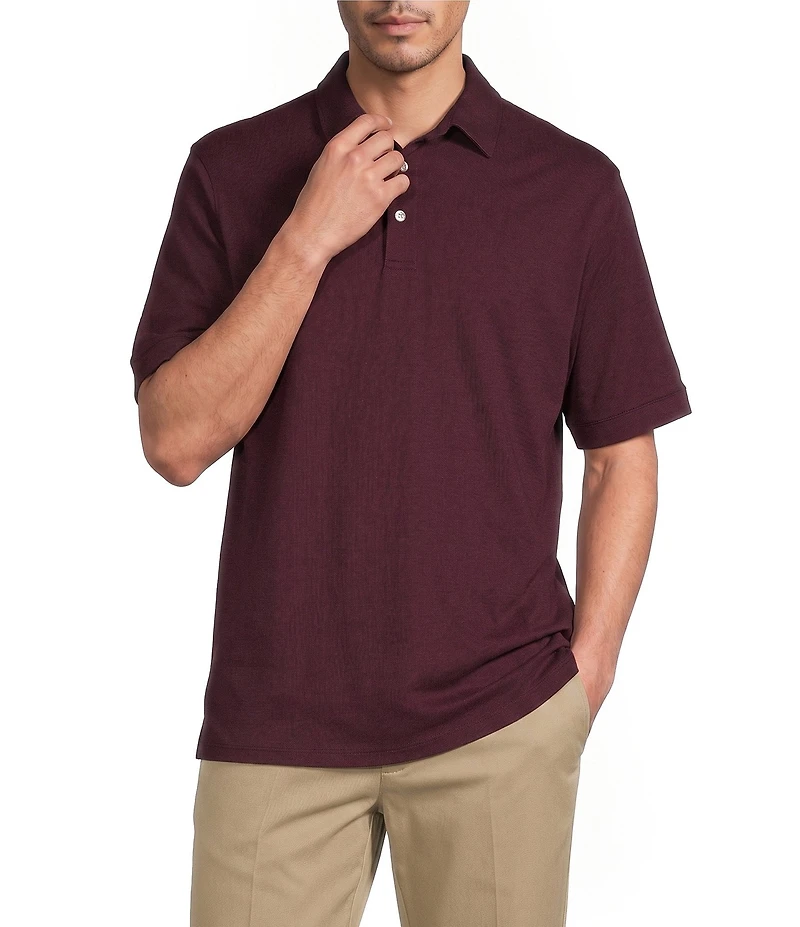 Roundtree & Yorke TravelSmart Short Sleeve Heather Polo