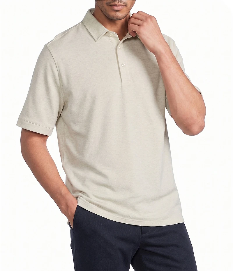 Roundtree & Yorke TravelSmart Short Sleeve Heather Polo