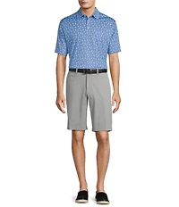 Roundtree & Yorke TravelSmart Short Sleeve Leaf Printed Polo Shirt