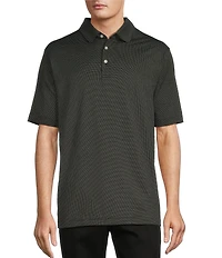 Roundtree & Yorke TravelSmart Short Sleeve Non-Solid Solid Jacquard Polo Shirt