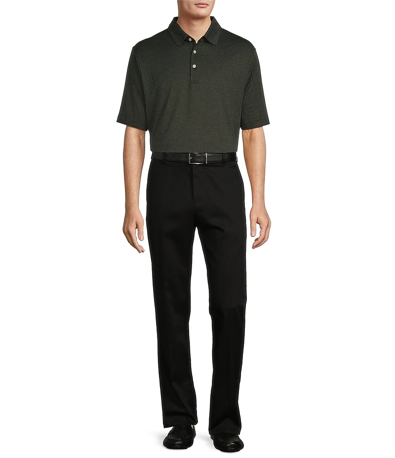 Roundtree & Yorke TravelSmart Short Sleeve Non-Solid Solid Jacquard Polo Shirt