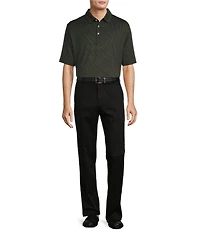 Roundtree & Yorke TravelSmart Short Sleeve Non-Solid Solid Jacquard Polo Shirt
