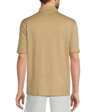 Roundtree & Yorke TravelSmart Short Sleeve Non-Solid Solid Jacquard Polo Shirt
