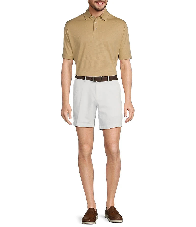 Roundtree & Yorke TravelSmart Short Sleeve Non-Solid Solid Jacquard Polo Shirt