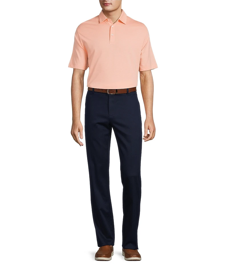 Roundtree & Yorke TravelSmart Short Sleeve Non-Solid Solid Jacquard Polo Shirt