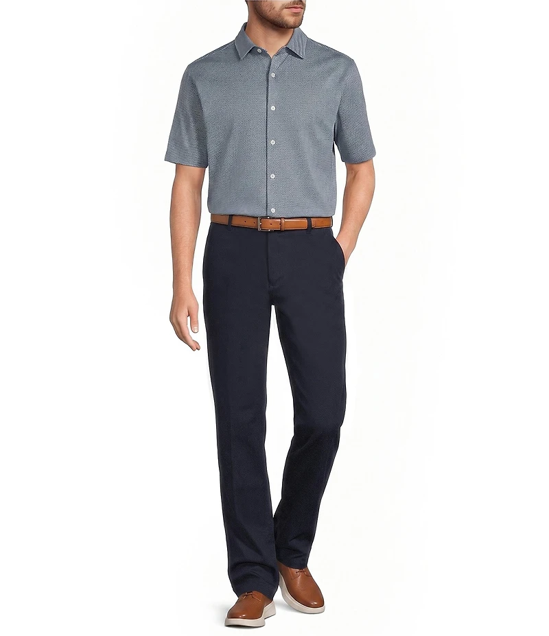 Roundtree & Yorke TravelSmart Short Sleeve Solid/Non-Solid Button Front Shirt
