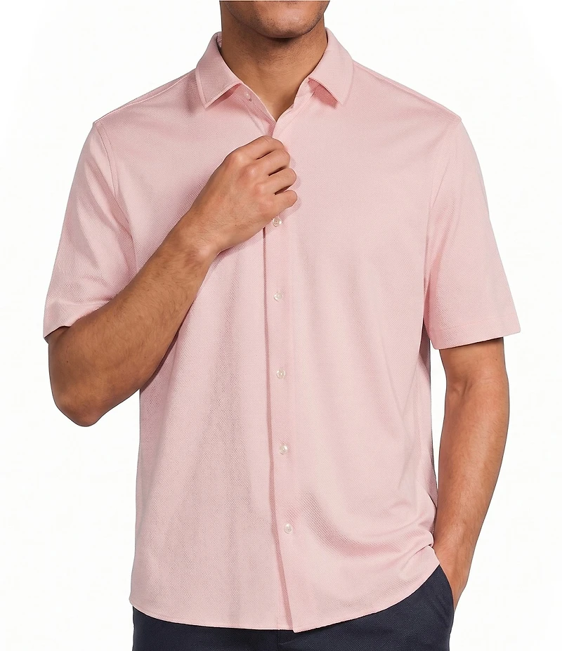 Roundtree & Yorke TravelSmart Short Sleeve Solid/Non-Solid Button Front Shirt