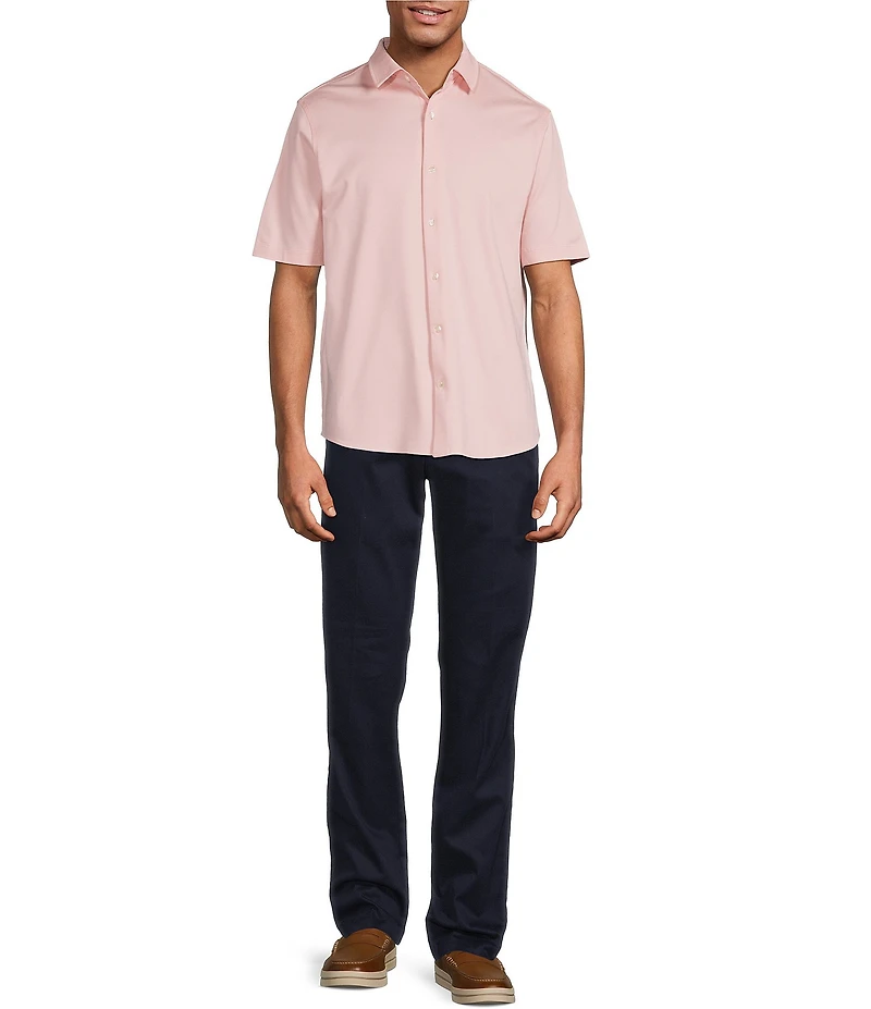 Roundtree & Yorke TravelSmart Short Sleeve Solid/Non-Solid Button Front Shirt
