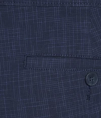 Roundtree & Yorke True Blue 8#double; Inseam Classic Flat Front Crosshatch Texture Pull On Shorts