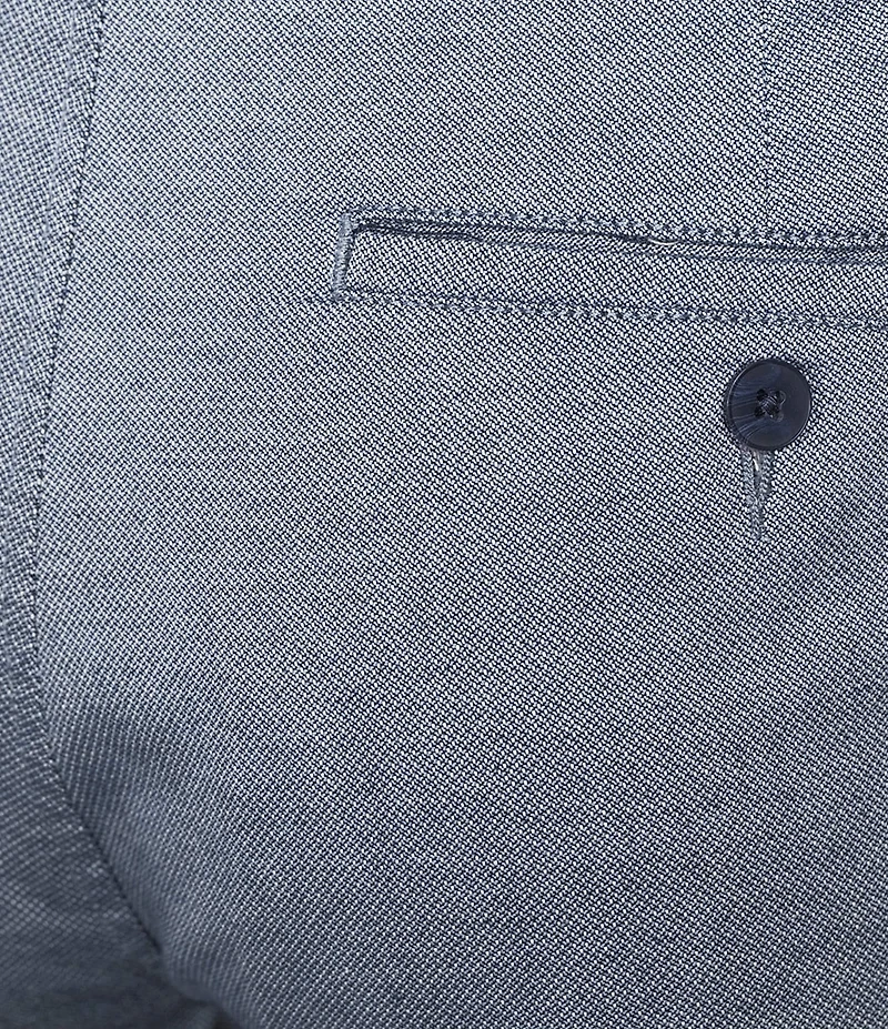 Roundtree & Yorke True Blue 8#double; Inseam Classic Flat Front Dobby Print Pull On Shorts