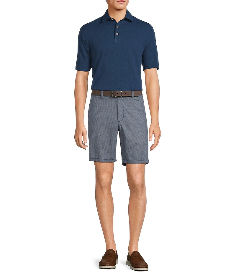 Roundtree & Yorke True Blue 8#double; Inseam Flat Front Pull On Shorts