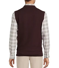 Roundtree & Yorke V-Neck Solid Textured Sweater Vest
