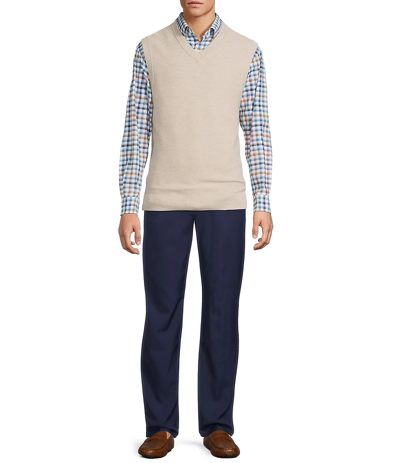 Roundtree & Yorke V-Neck Solid Textured Sweater Vest