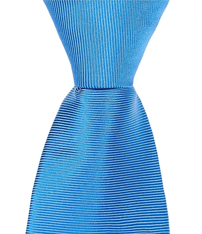 Roundtree & Yorke Wayes Micro Solid 3 1/8#double; Silk Tie