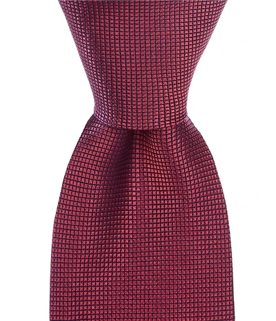 Roundtree & Yorke Wright Solid 3 3/8#double; Woven Silk Tie