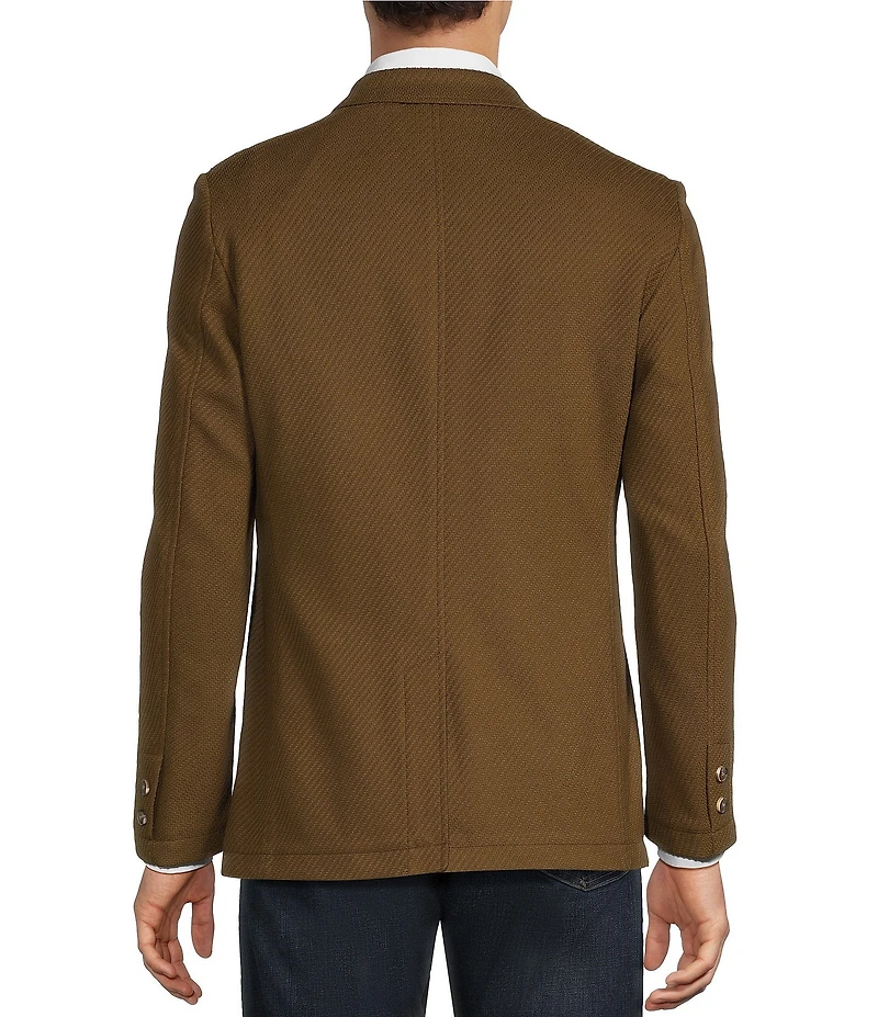 Rowm Big & Tall Jacquard Textured Knit Blazer