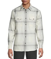 Rowm Big & Tall Long Sleeve 2 Pocket Jasper Ombre Plaid Button-Down Sport Shirt