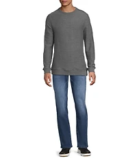 Rowm Big & Tall Long Sleeve Herringbone Crew Neck Shirt