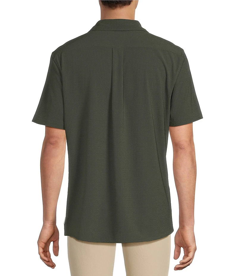 Rowm Big & Tall Performance Rec + Relax Short Sleeve Solid Textured Shirt
