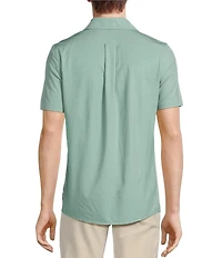 Rowm Big & Tall Performance Rec + Relax Short Sleeve Solid Textured Shirt