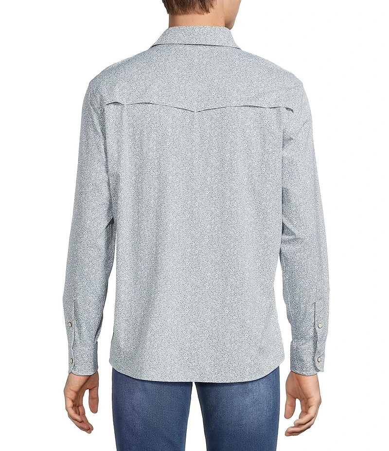 Rowm Big & Tall Rec + Relax Long Sleeve Western Mini Floral Shirt