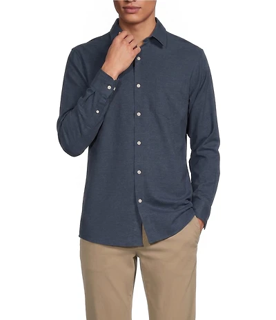 Rowm Big & Tall Rec + Relax Solid Textured Shirt