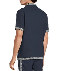 Rowm Big & Tall Short Sleeve Embroidered Camp Shirt