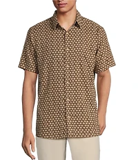 Rowm Big & Tall Short Sleeve Outsider Leaf Print Shirt